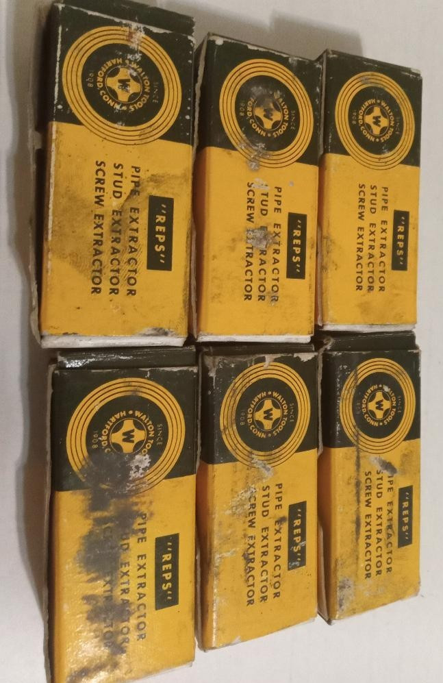 Walton REPS Pipe, Stud, Screw Extractor Set 6pc #1-#6 New open Box