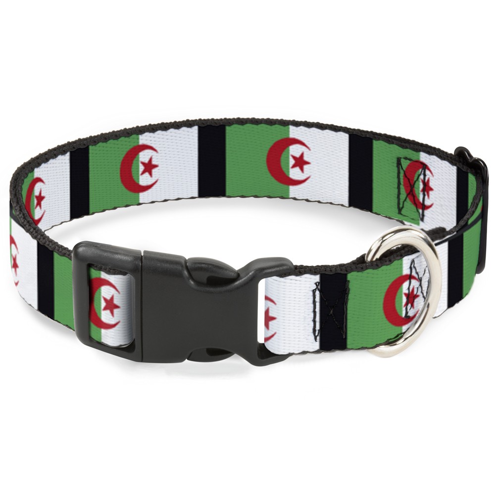 Plastic Clip Collar Algeria Flags Small 9.5-13"