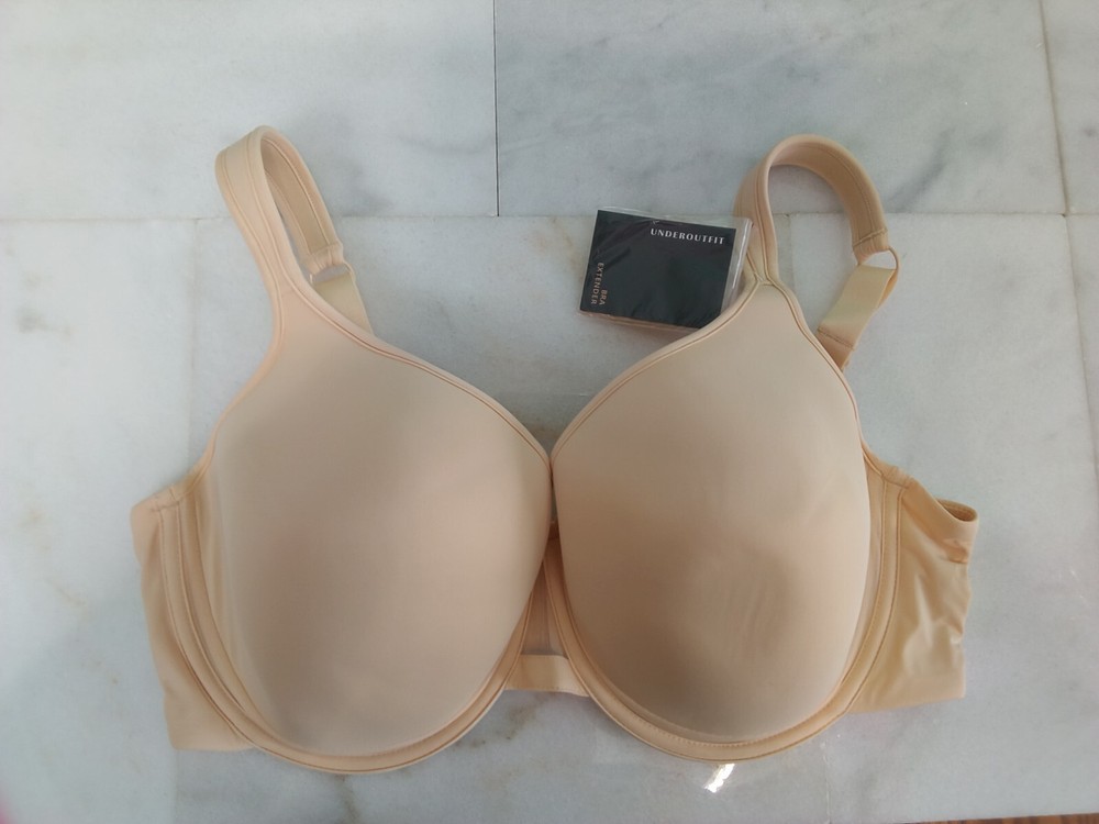 UNDEROUTFIT Ultimate Coverage Bra Underwire Adjustable Straps 38C Sand