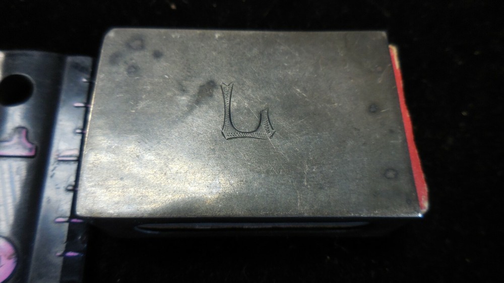 Antique Solid Sterling Silver Matchbox Holder Case Art Deco Style