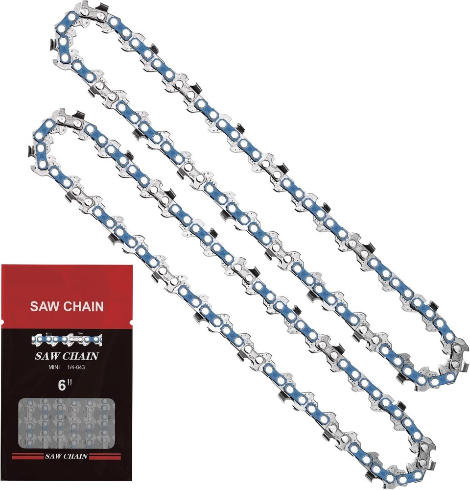 Saker 6 Inch Mini Chainsaw Chain Replacement, 2 Pcs Chains for Saker Portable El