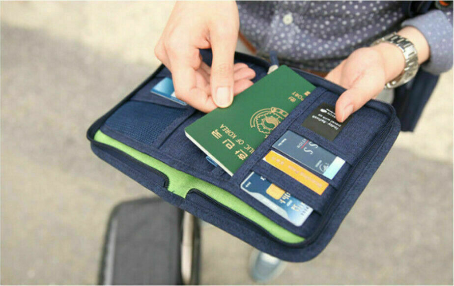 Travel Passport Holder Multi-function Document Package Multiple Card Wallet US