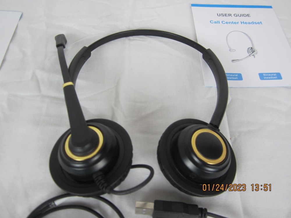 Wired Usb Call Center Headset With Microphone
