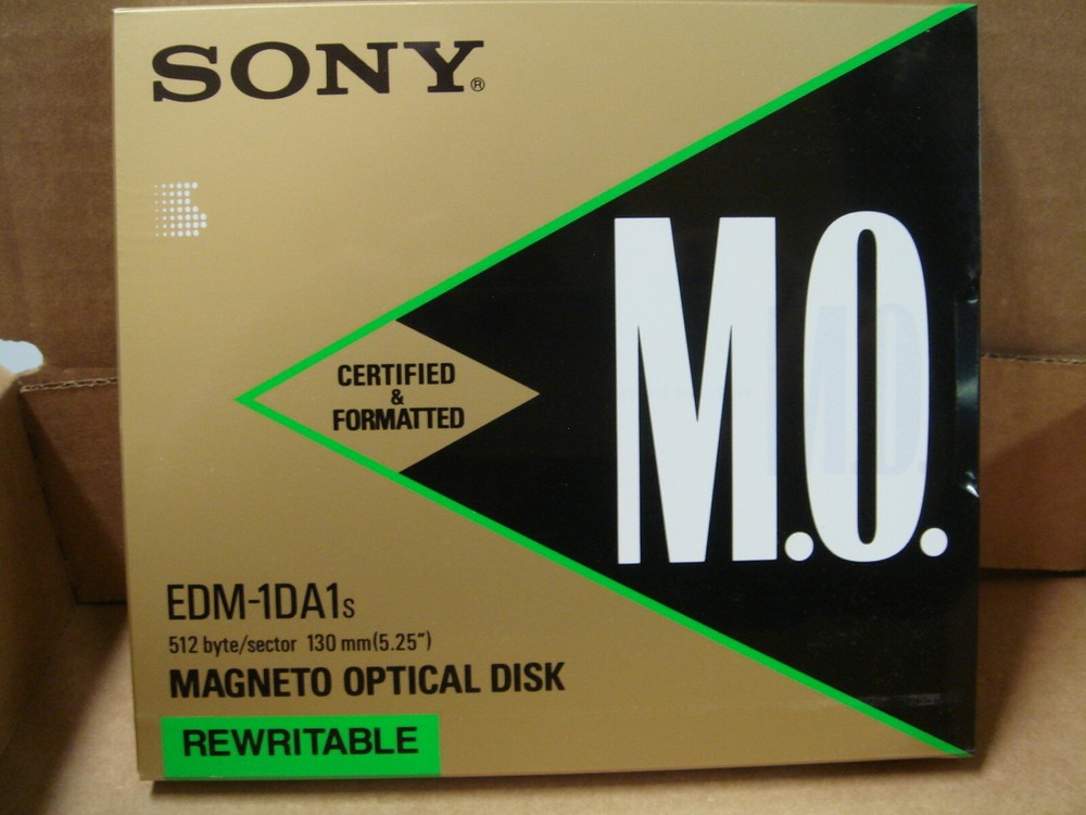 NEW Sony EDM-1DA1s  Rewritable 650MB 512B Sector 5.25" MO OPTICAL DISK