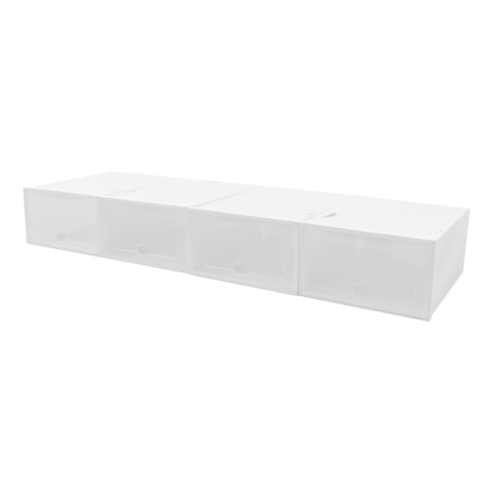 20Pcs Sneaker Display Case Organizer Stackable Shoe Storage Box Durable Plastic