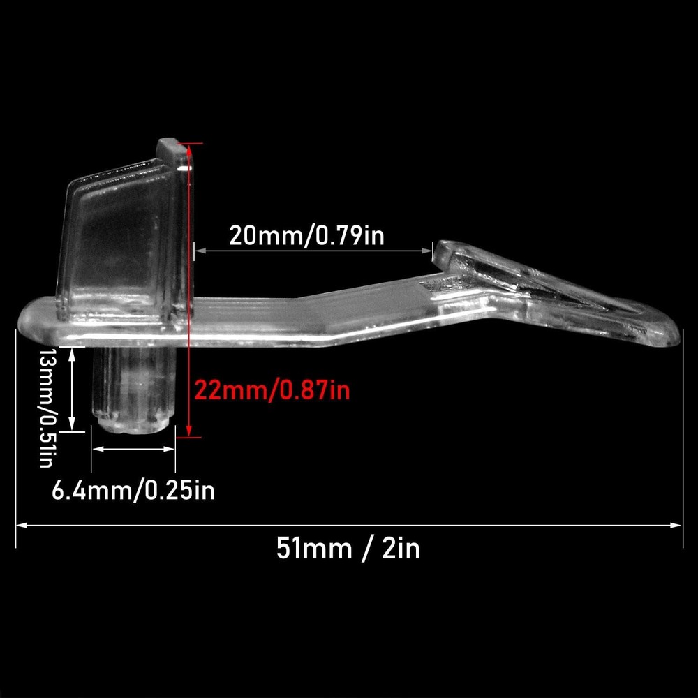 Shelf Support Peg 20PCS Clear Plastic Locking Shelf Support Pin Clips, Cabinet