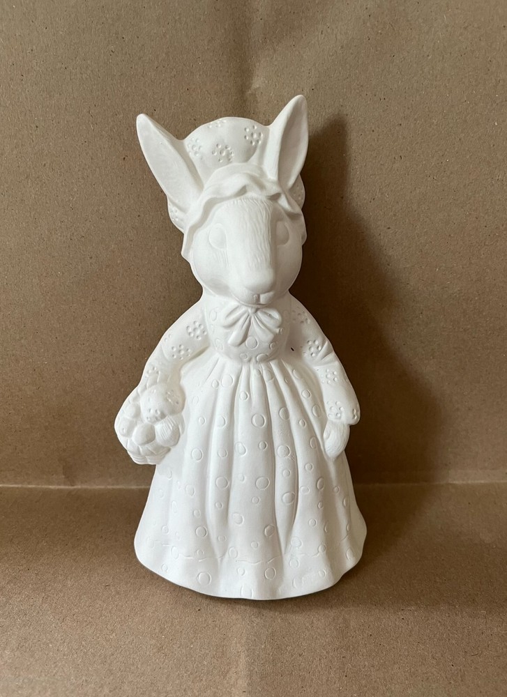 Ceramic Bisque Rabbit Family