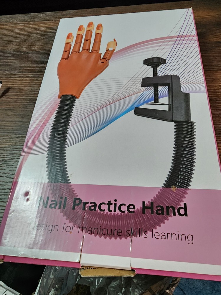 Acrylic Nail Practice Hand Kit with 200 Nail Tips for Training