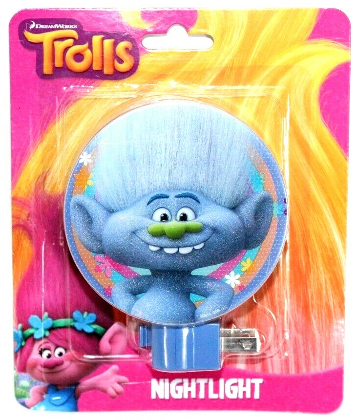 NEW DREAM WORKS TROLLS NIGHT LIGHT "GUY DIAMOND" - BLUE