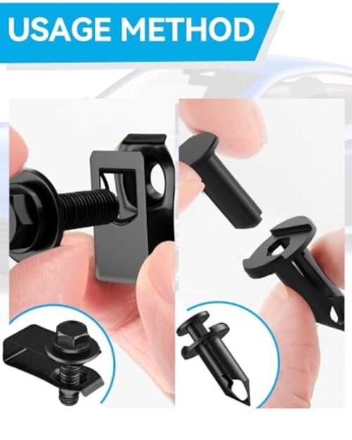 35PCS Engine Under Cover Splash Shield Guard Body Bolts Screws, Front Bumper