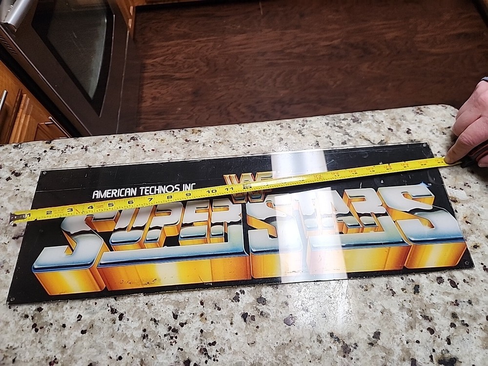 WWF Superstars Arcade Marquee / Technos / Plexiglass