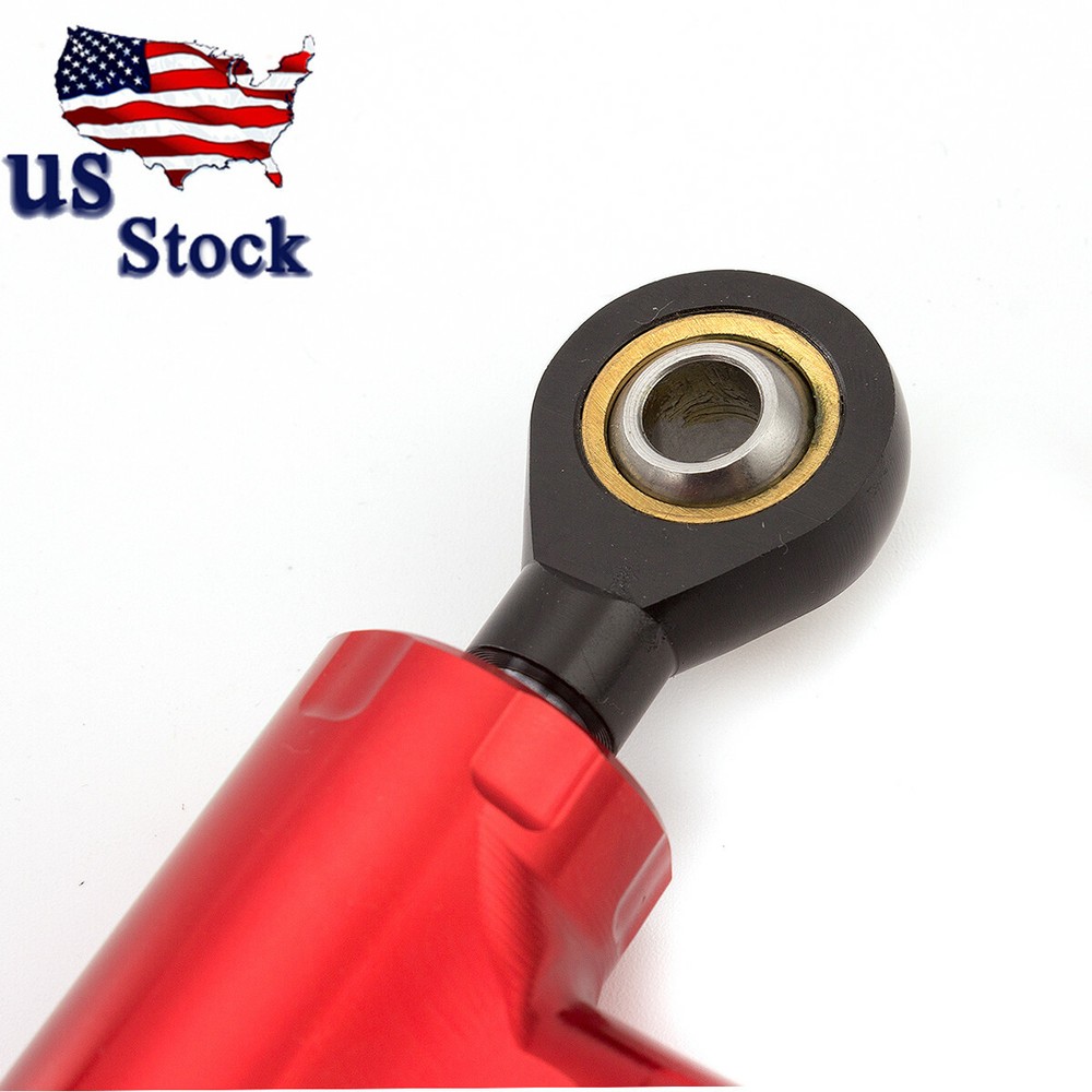CNC Red Steering Damper Motorcycle Stabilizer Linear Reversed Safety Control