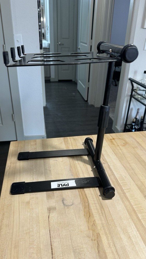 Pyle Portable Folding Laptop Stand Adjustable Angle, Folda