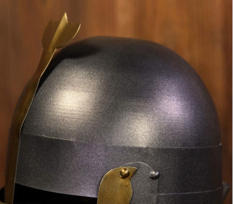 Crusader Helmet Sculpture Statue Decoration Tabletop