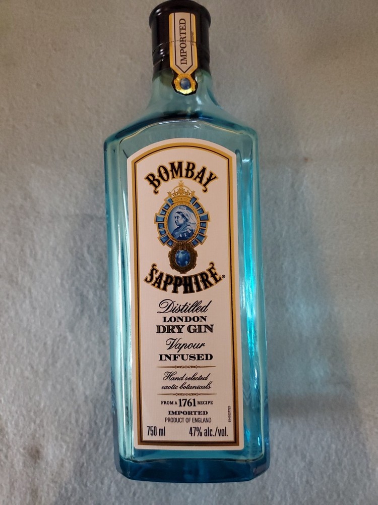 "BOMBAY SAPPHIRE GIN" EMPTY BOTTLE 750ML