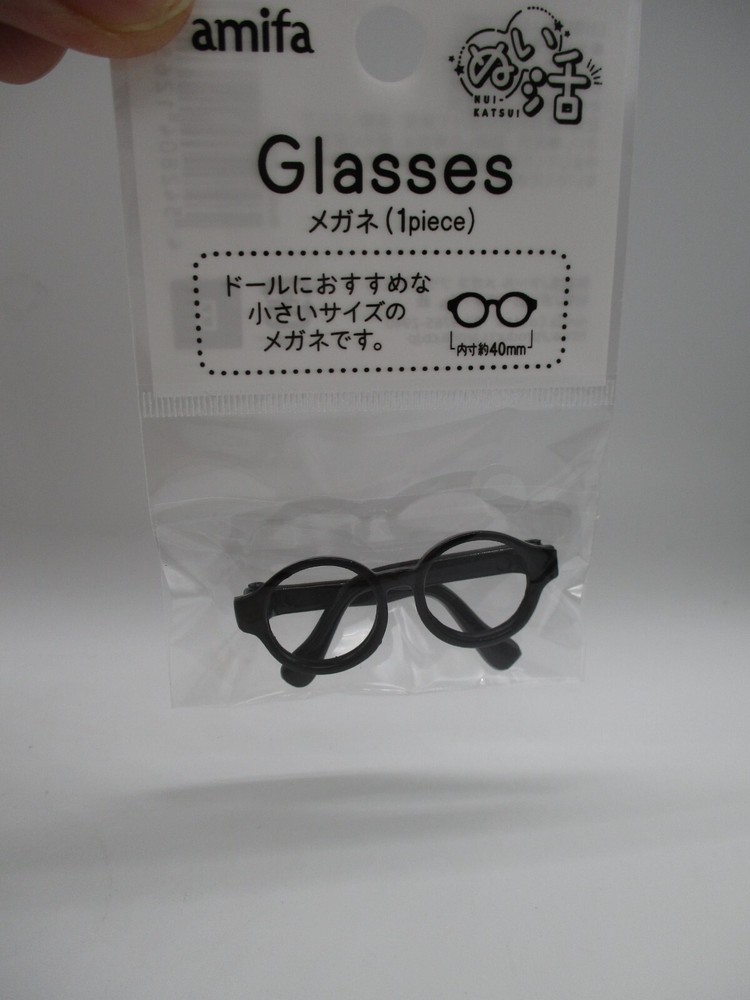 Glasses 1pcs black for dole about 4.5cm