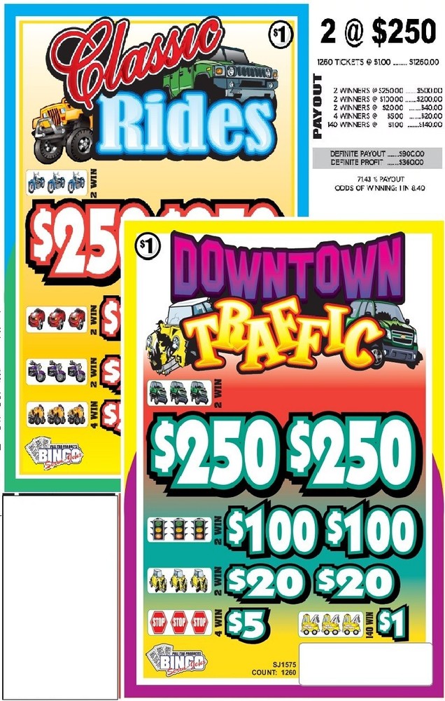 NEW pull tickets **2-PACK MIX** CLASSIC RIDES & DOWNTOWN TRAFFIC - Instant Tabs