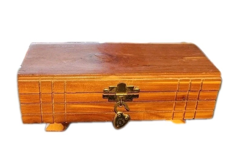 Small Cedar Chest-TREASURE BOX with Latch & Lock