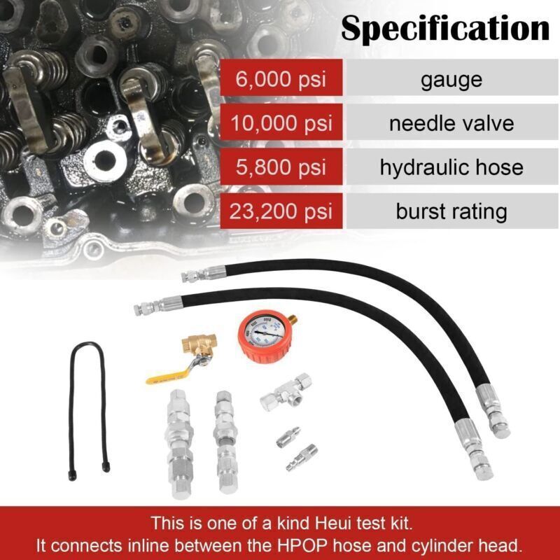 For International MaxxForce DT 9 10 466 Hpop System Test Tool Kit High Pressure