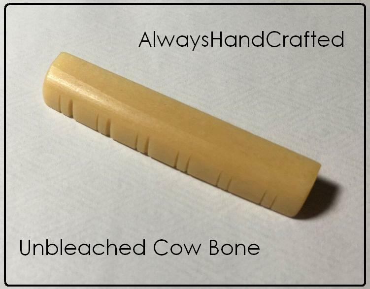 AlwaysHandCrafted Slotted UNBLEACHED BONE NUT handmade for 12 String Guitar