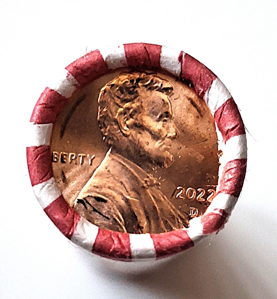 2022 D Lincoln Shield Cent Roll Original Bank Wrapped-HC