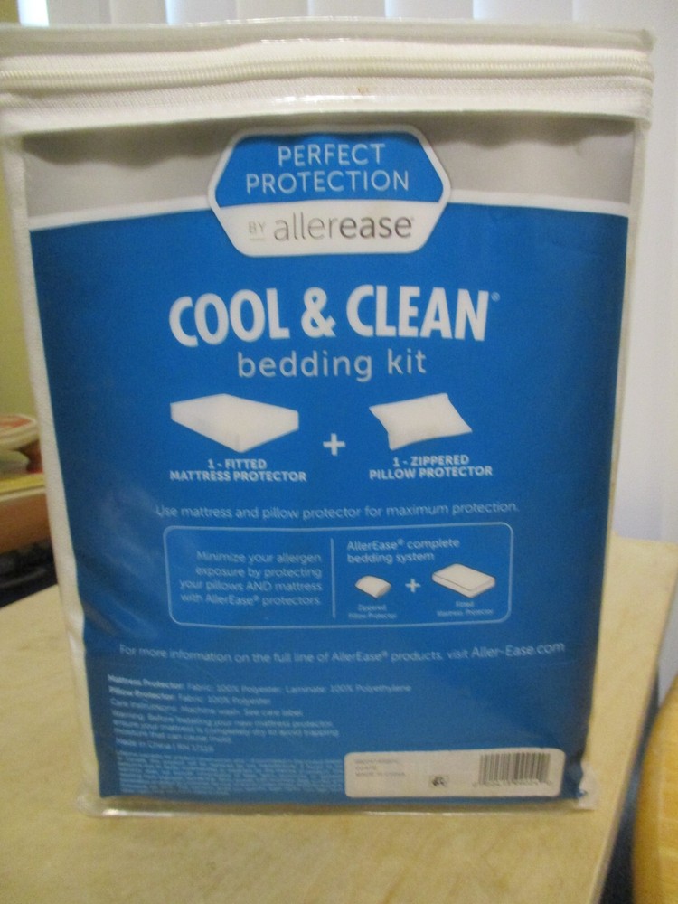 Perfect Protection By Allerease 2 Pc. Cool & Clean Bedding Kit T/TXL NEW