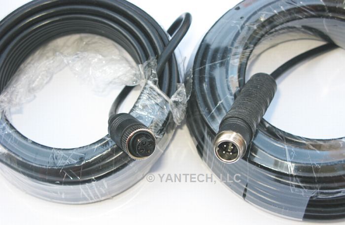 Rear View Trailer Cable Set Backup System Weatherproof 7 Contact Plug - 4 Camera