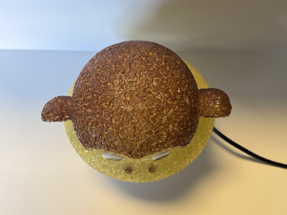 Vintage Monkey Sparkle Lamp Melted Plastic Popcorn Night Light Spring Base Y2K