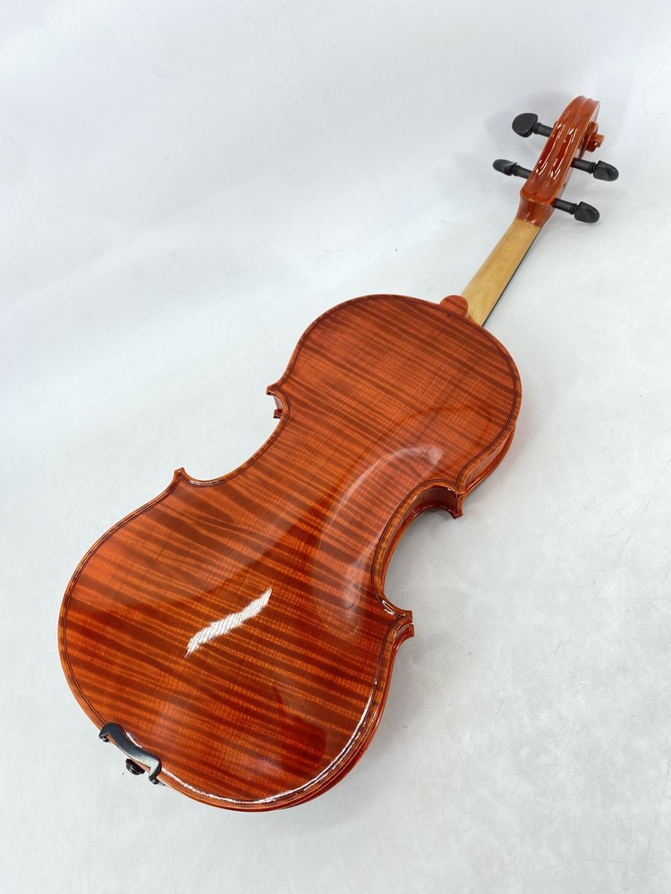 Handcrafted 4/4Violin Solid One-Piece Back Flamed Maple 30yr Spruce Complete Set