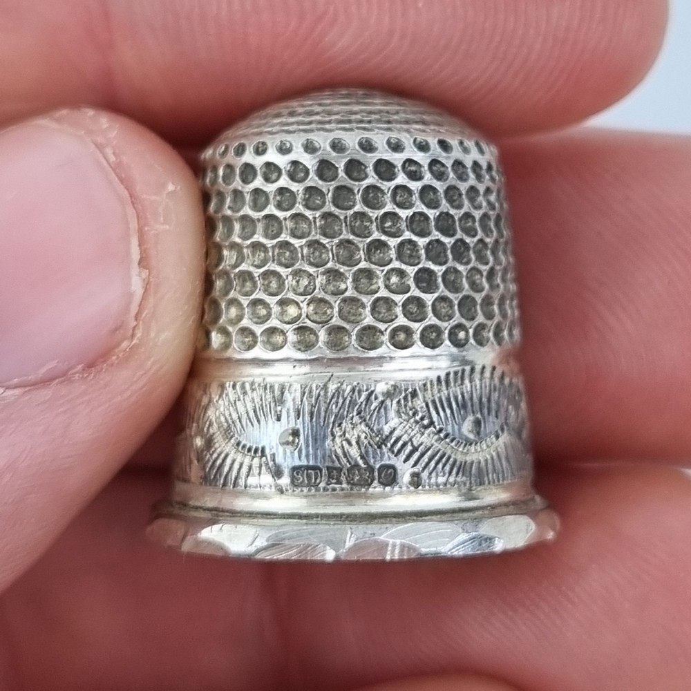 Vintage Solid Silver Thimble Birmingham 1988 Swann Thimbles