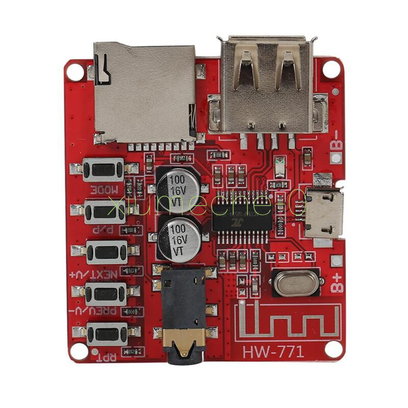 Bluetooth 4.1 Audio Decoder MP3 Player Board Micro USB TF SD Card Module 3.7V-5V