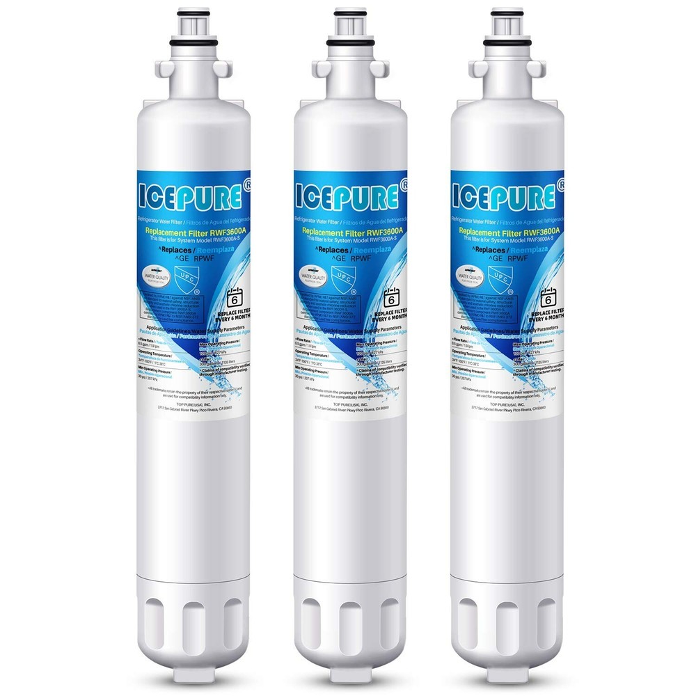 ICEPURE RPWF Refrigerator Water Filter Replacement For GE RPWF, WSG-4, RWF3600A