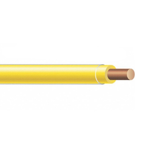 1000' 10 AWG Solid Bare Copper HMWPE Insulation PE-30 Tracer Wire Yellow