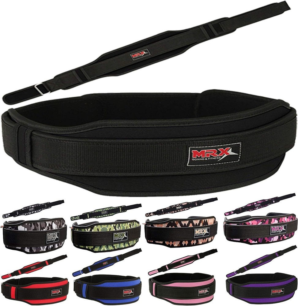 MRX Weight Lifting Belt with Double Back Support Gym Training 5" Wide Belts