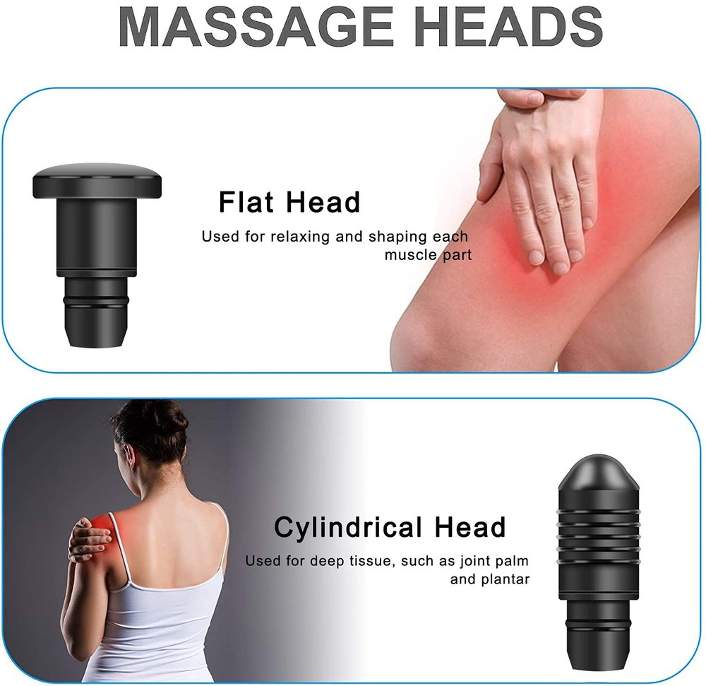 6 Pack Massage Gun Heads for Hypervolt Go Deep Tissu
