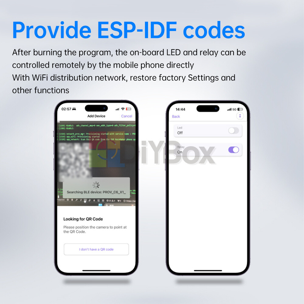 Type-C ESP32-C6 WIFI Bluetooth Development Board Single Channel Relay Module DIY