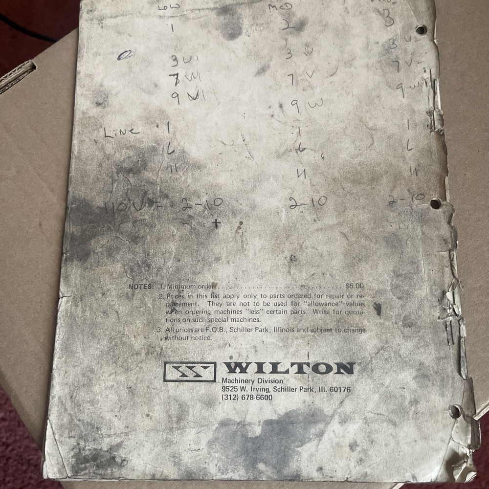 Wilton High Torque Direct Drive Drill Press Operator's Manual