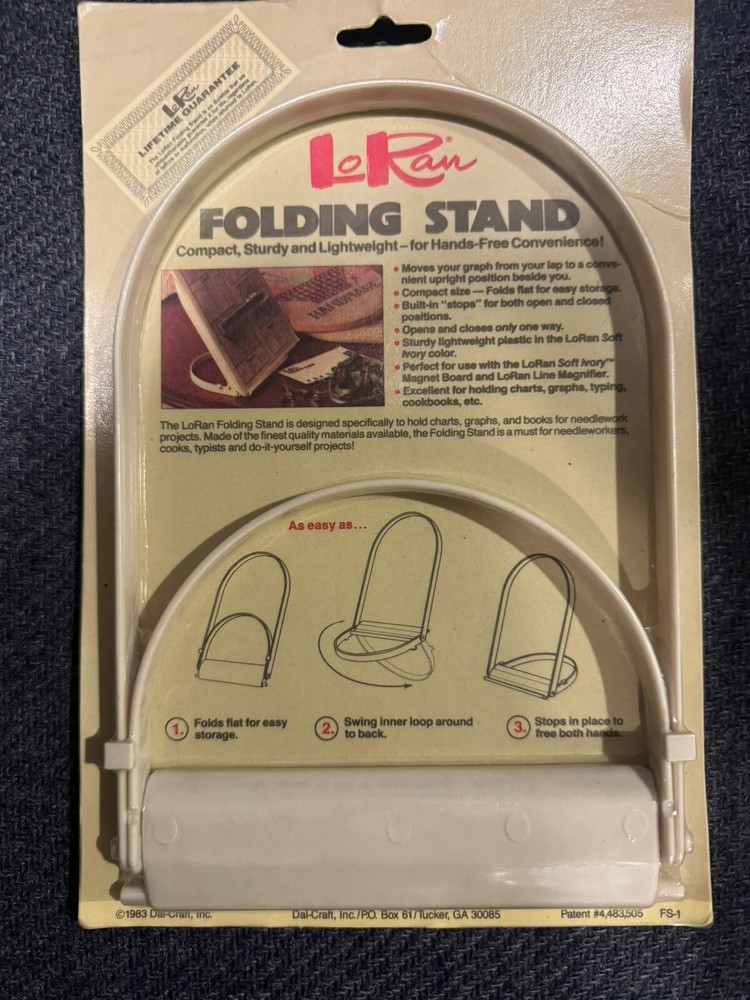 Vintage Lo Ran Folding Stand for Sewing Needlework Projects