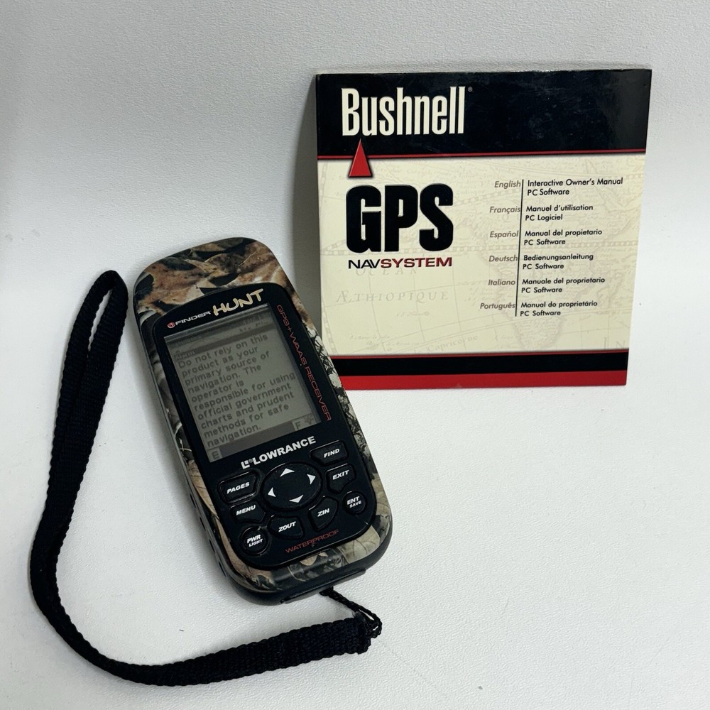 LOWRANCE FINDER HUNT GPS+WASS RECEIVER REAL TREE CAMO + CD Software