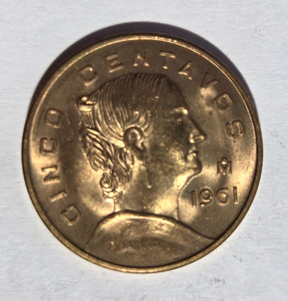 1961 Mexico Cinco 5 Centavos