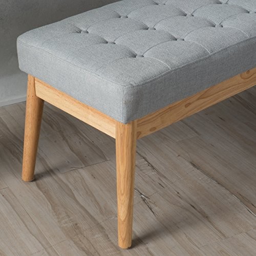 Anglo Sky Grey Fabric Bench