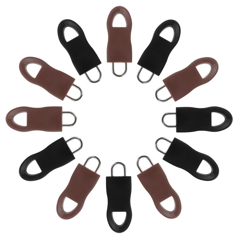 12 Pcs Replaceable Zipper Heads Removable Pull Universal Replacement