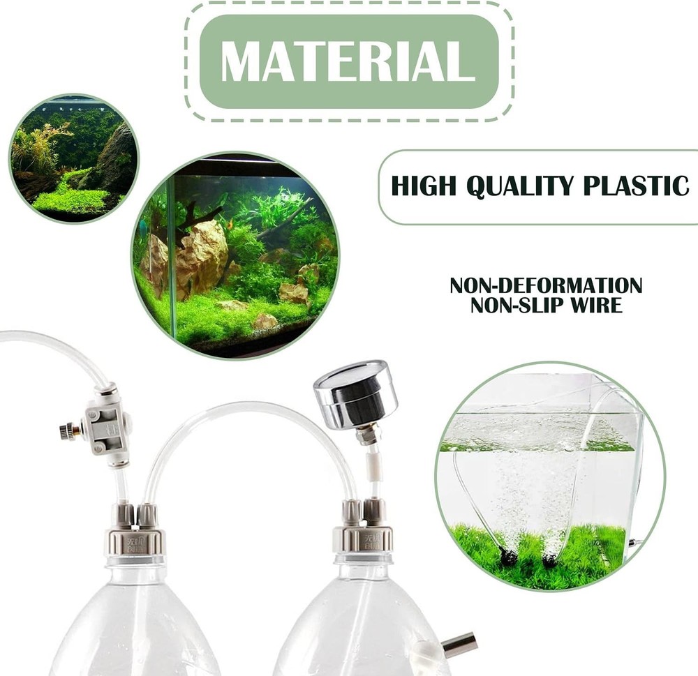 Efficient CO2 Regulator and Diffuser Kit for Sustainable Aquarium Plant Growth
