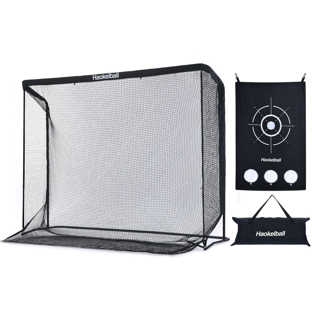 10x7.5ft Heavy-Duty Backyard Golf Practice Net w/Target Cloth Golf Training Net
