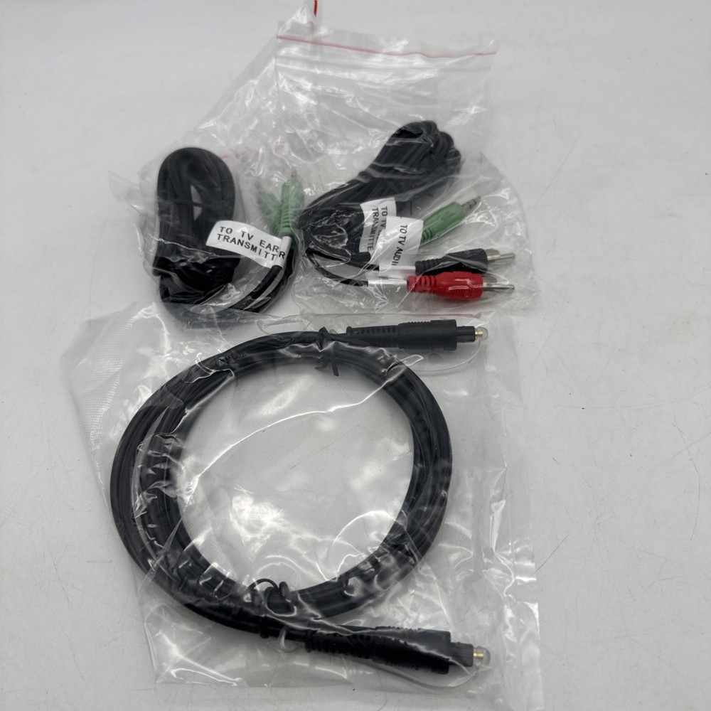 TV Ears 5.0 Transmitter Replacement Cables Only Analog Digital Audio Cords
