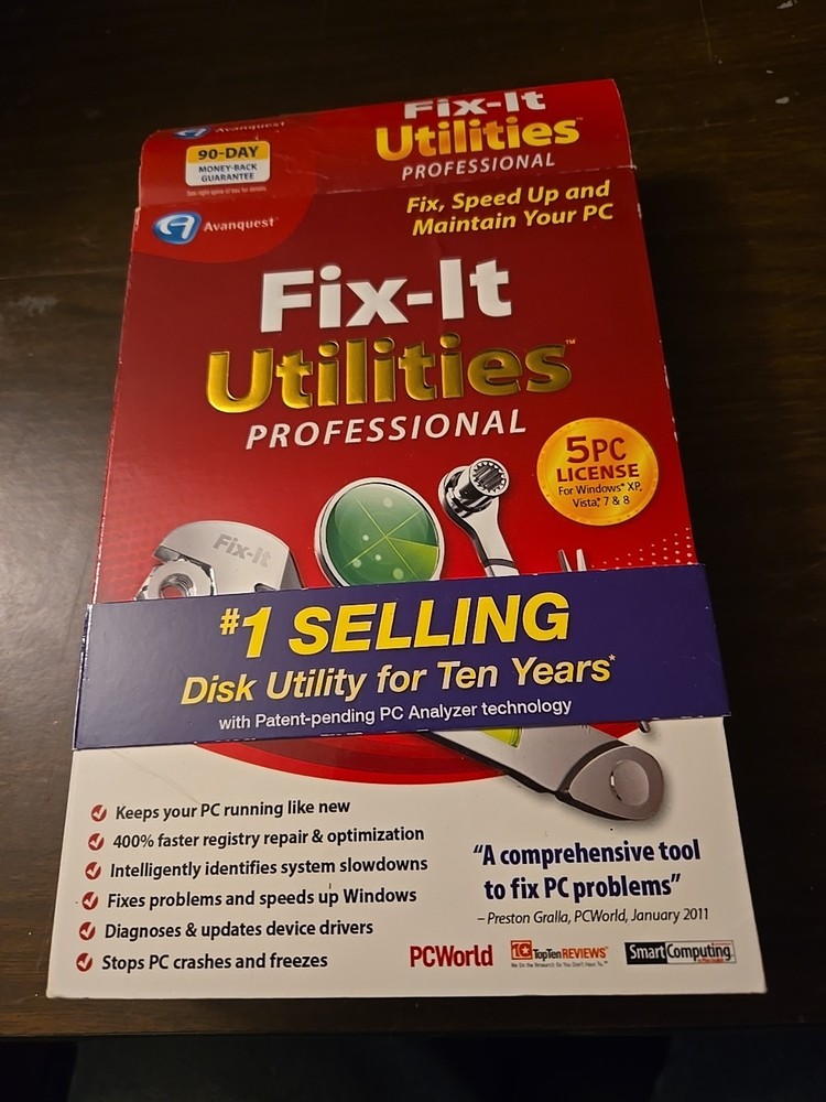 NEW Fix-It Utilities Professional Software - 5 PC License by Avanquest (2015)