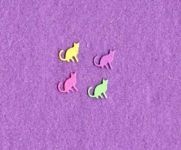 CAT TINY die cuts scrapbook cards