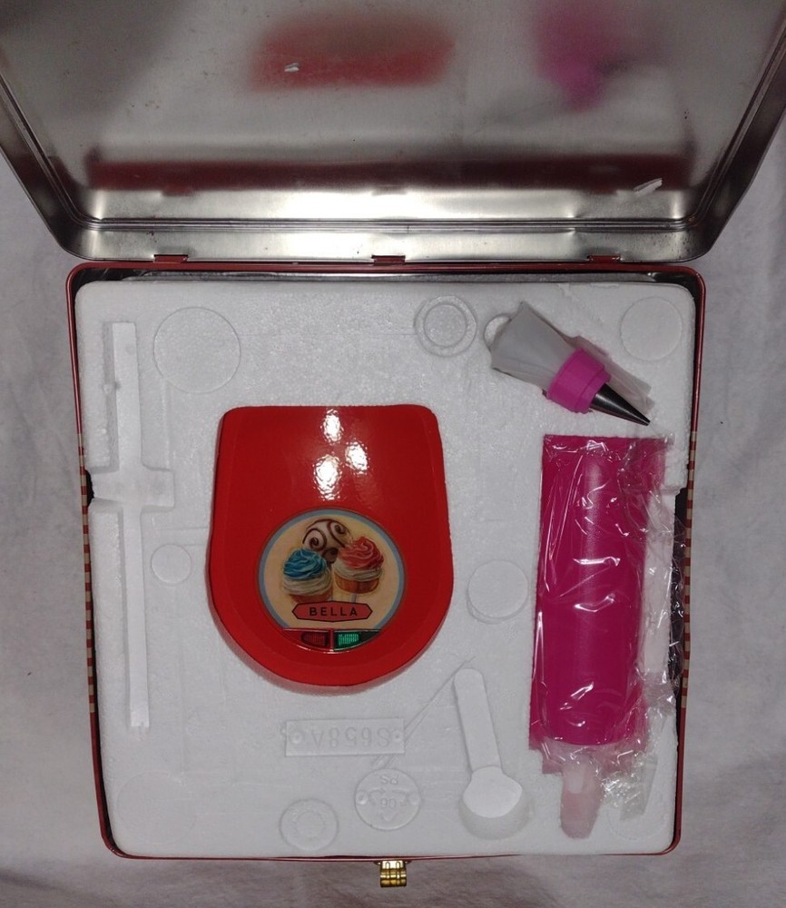 BELLA 12 Cakepop Maker Kit Red Tin Gift Box Set with Handle