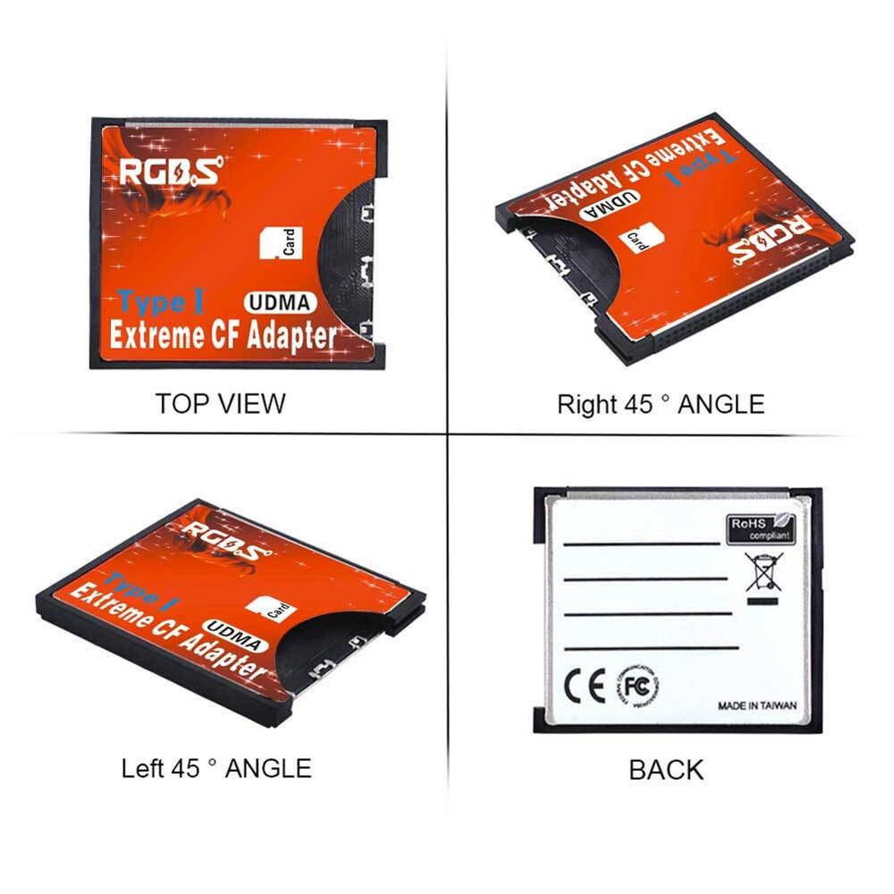 SDXC SDHC SD MMC to CF Extreme Compact Flash Memory Card Reader Adapter Type I
