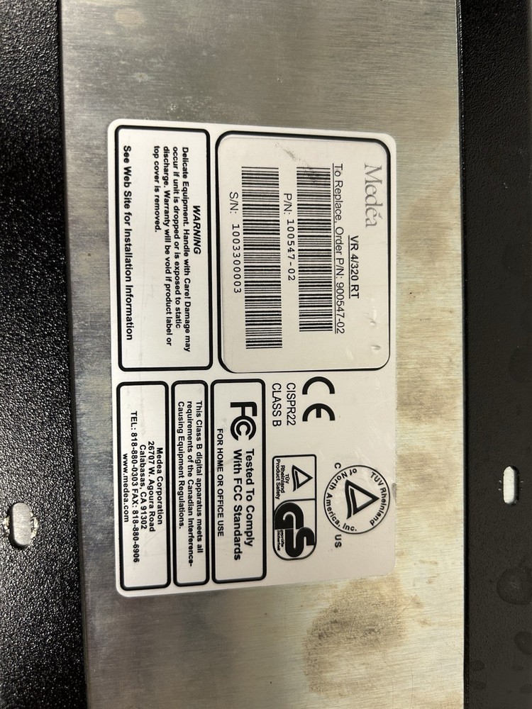 Medea Casablanca Video Raid VR 4/320 RT Untested